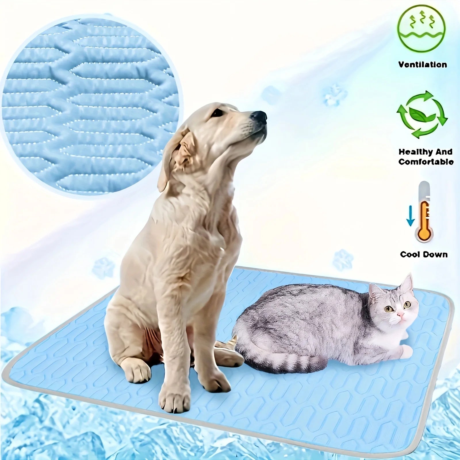 Premium Ice Silk Pet Cooling Mat