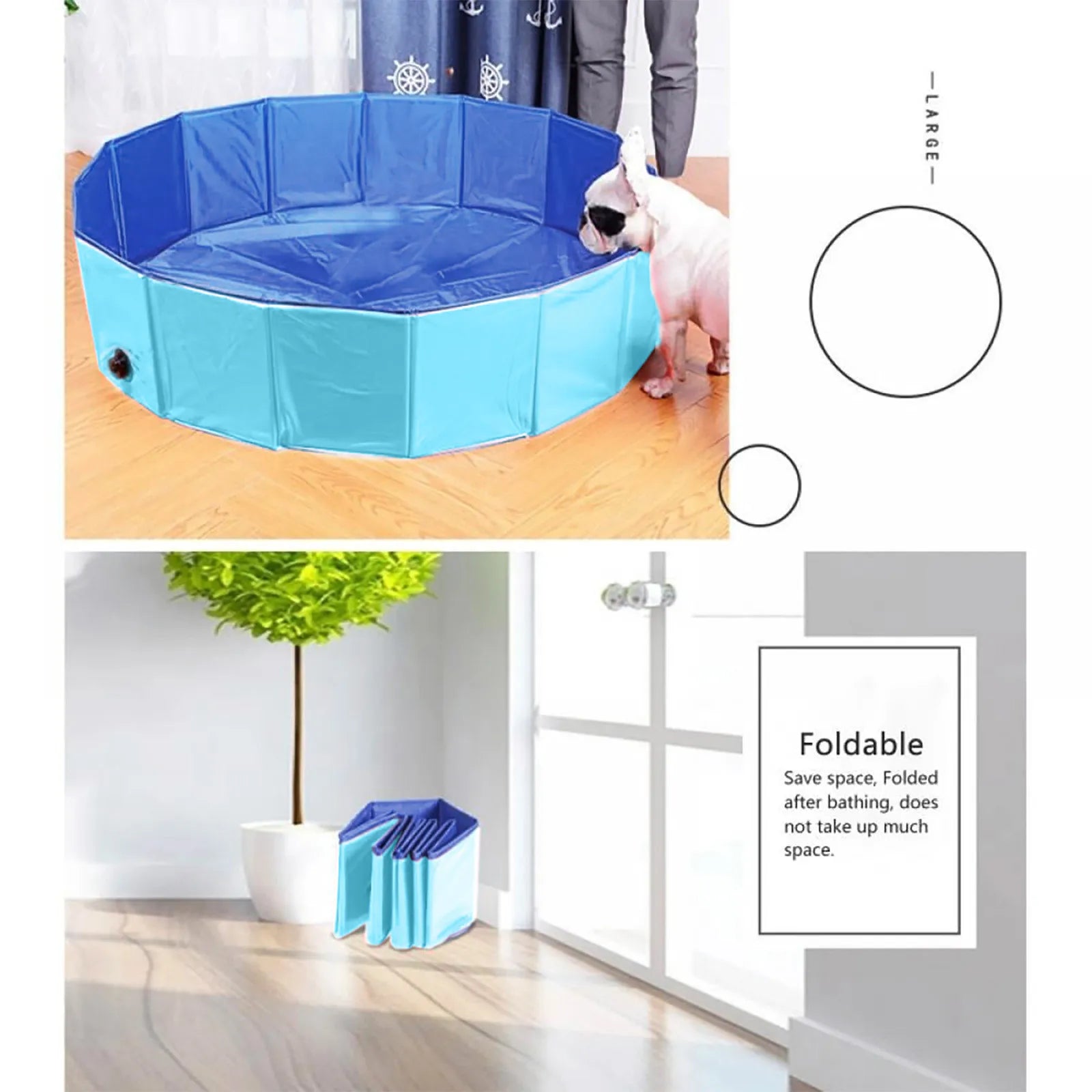 Pop-Up Summer Dog Pool & Bathing Tub