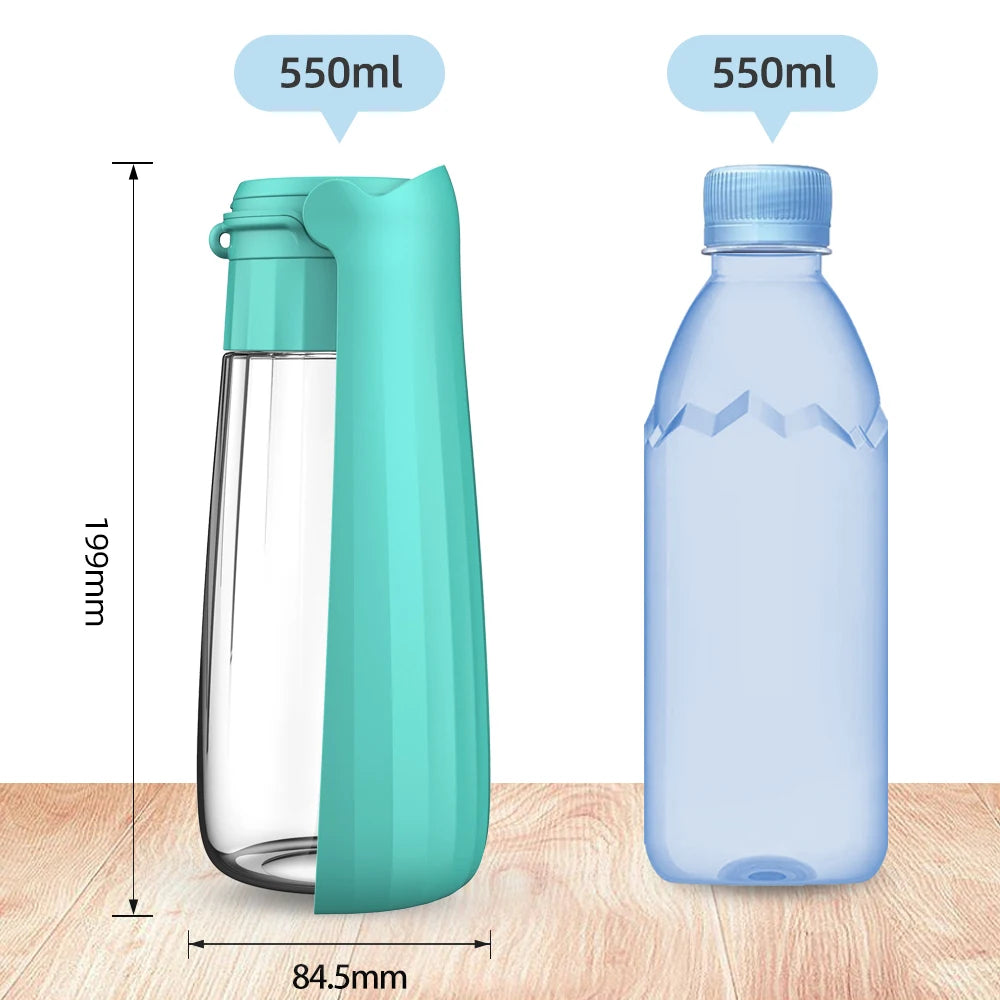 Foldable 2-in-1 Travel Dog Water Bottle