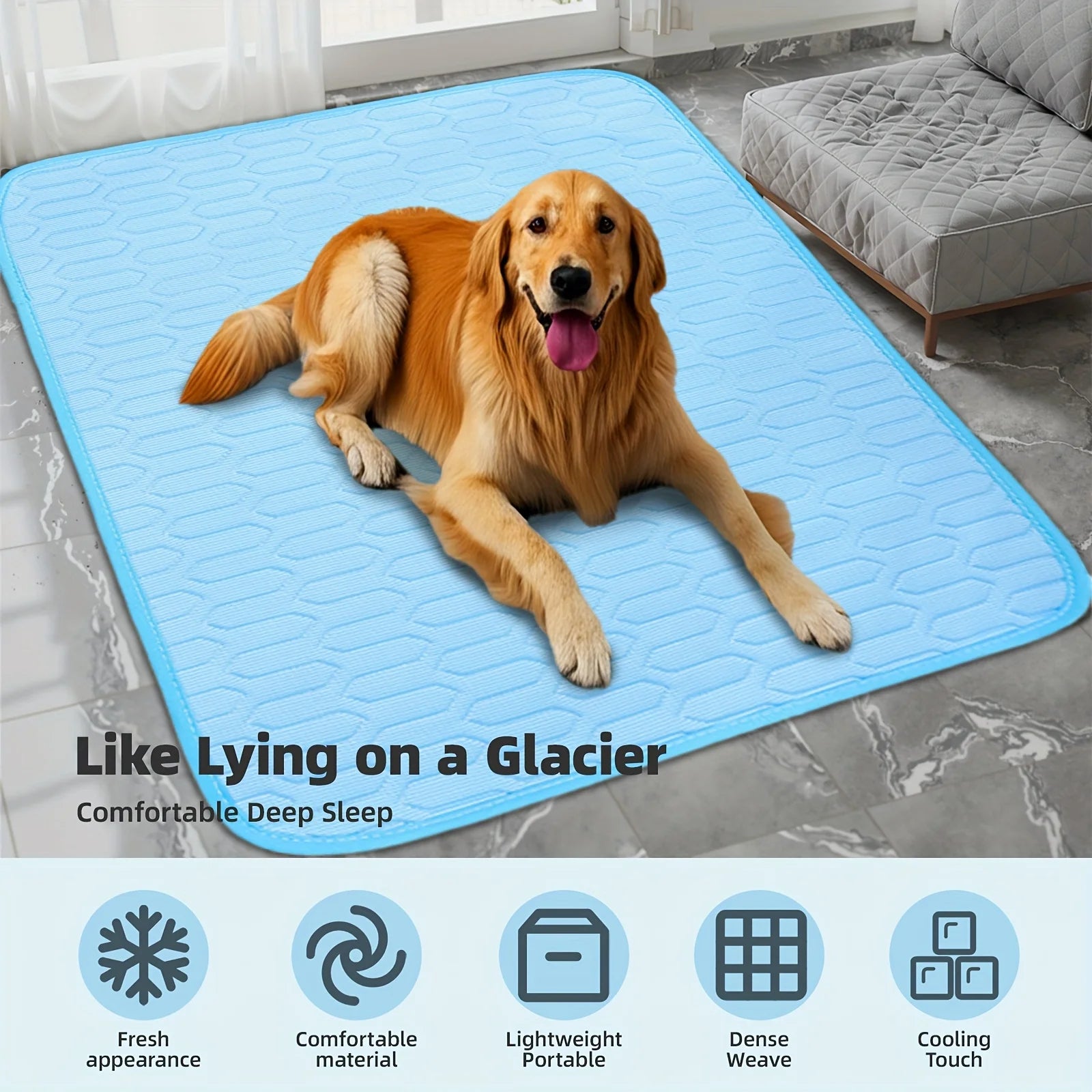 Premium Ice Silk Pet Cooling Mat
