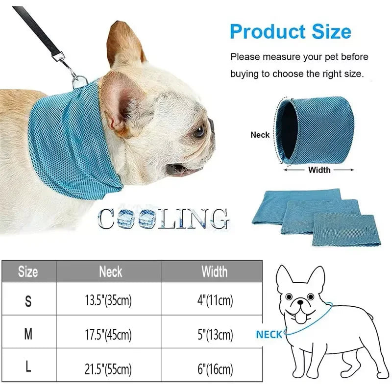 Instant Cooling Dog Bandana with Leash Hole