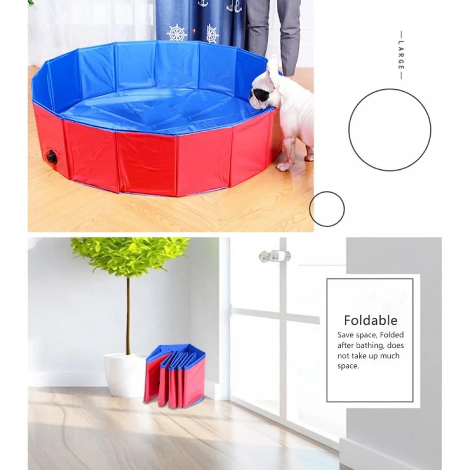 Pop-Up Summer Dog Pool & Bathing Tub